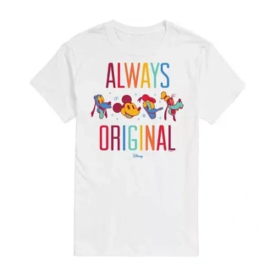 Novelty Mens Short Sleeve Mickey And Friends Graphic T-shirt In White