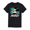 Novelty Mens Short Sleeve Mickey Mouse Graphic T-shirt In Black