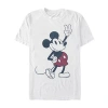 Novelty Mens Short Sleeve Mickey Mouse Graphic T-shirt In White