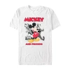 Novelty Mens Short Sleeve Mickey Mouse Graphic T-shirt In White