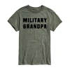 Novelty Mens Short Sleeve Military Grandpa Graphic T-shirt In Green