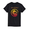 Novelty Mens Short Sleeve Mortal Kombat Graphic T-shirt In Black