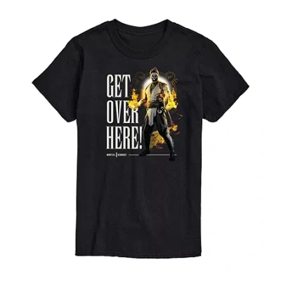 Novelty Mens Short Sleeve Mortal Kombat Graphic T-shirt In Black