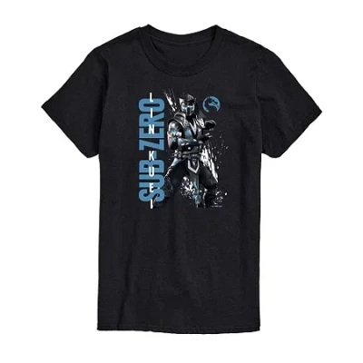 Novelty Mens Short Sleeve Mortal Kombat Graphic T-shirt In Black