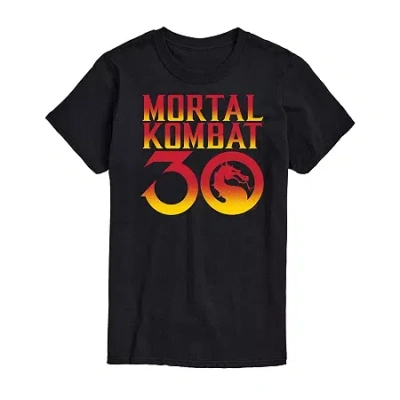 Novelty Mens Short Sleeve Mortal Kombat Graphic T-shirt In Black