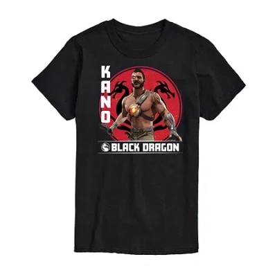 Novelty Mens Short Sleeve Mortal Kombat Graphic T-shirt In Black