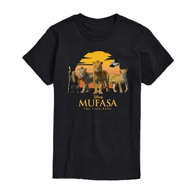 Novelty Mens Short Sleeve Mufasa T-shirt In Black