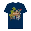 Novelty Mens Short Sleeve Nickelodeon Graphic T-shirt In Blue