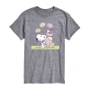 Novelty Mens Short Sleeve Peanuts Easter Graphic T-shirt In Gray