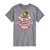Novelty Mens Short Sleeve Peanuts Graphic T-shirt In Gray