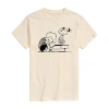 Novelty Mens Short Sleeve Peanuts Graphic T-shirt In Sand