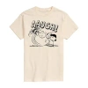 Novelty Mens Short Sleeve Peanuts Graphic T-shirt In Sand