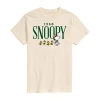 Novelty Mens Short Sleeve Peanuts Graphic T-shirt In Sand