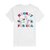 Novelty Mens Short Sleeve Peanuts Usa Graphic T-shirt In White