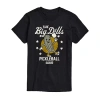 Novelty Mens Short Sleeve Pickleball Graphic T-shirt In Black