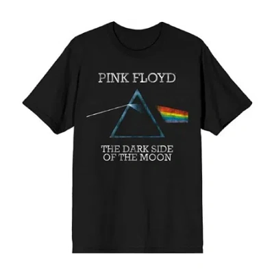 Novelty Mens Short Sleeve Pink Floyd Graphic T-shirt In Black