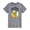 Novelty Mens Short Sleeve Pluto Graphic T-shirt In Gray