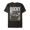 Novelty Mens Short Sleeve Rocky Graphic T-shirt In Black