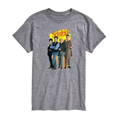 Novelty Mens Short Sleeve Seinfeld Graphic T-shirt In Gray
