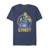 Novelty Mens Short Sleeve Sesame Street Graphic T-shirt In Blue