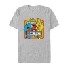 Novelty Mens Short Sleeve Sesame Street Graphic T-shirt In Gray