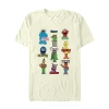 Novelty Mens Short Sleeve Sesame Street Graphic T-shirt In White