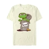 Novelty Mens Short Sleeve Sesame Street Graphic T-shirt In White