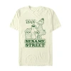 Novelty Mens Short Sleeve Sesame Street Graphic T-shirt In White