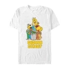 Novelty Mens Short Sleeve Sesame Street Graphic T-shirt In White