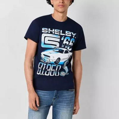 Novelty Mens Short Sleeve Shelby Graphic T-shirt In Blue