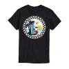 Novelty Mens Short Sleeve Snoopy Graphic T-shirt In Black