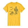 Novelty Mens Short Sleeve Snoopy Graphic T-shirt In Yellow