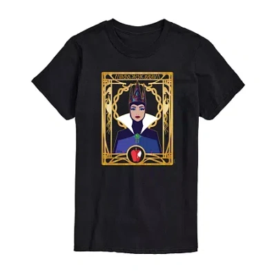 Novelty Mens Short Sleeve Snow White Graphic T-shirt In Black