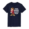 Novelty Mens Short Sleeve Snow White Grumpy Graphic T-shirt In Blue