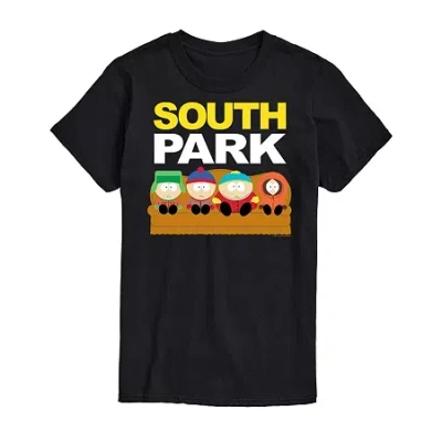 Novelty Mens Short Sleeve Southpark Graphic T-shirt In Black