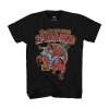 Novelty Mens Short Sleeve Spiderman Graphic T-shirt In Black