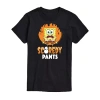 Novelty Mens Short Sleeve Spongebob Halloween Graphic T-shirt In Black