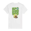 Novelty Mens Short Sleeve Spongebob Halloween Graphic T-shirt In White