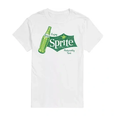 Novelty Mens Short Sleeve Sprite Graphic T-shirt In White