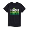 Novelty Mens Short Sleeve St. Patrick's Day Graphic T-shirt In Black