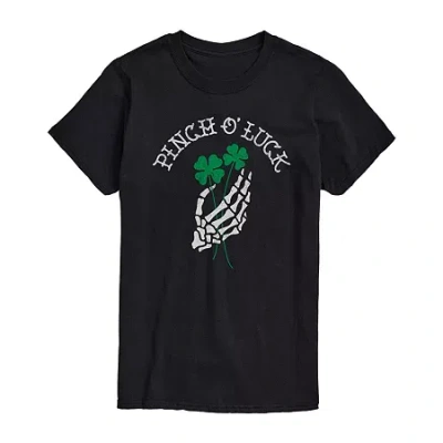 Novelty Mens Short Sleeve St. Patrick's Day Graphic T-shirt In Black