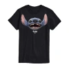 Novelty Mens Short Sleeve Stitch Graphic T-shirt In Black