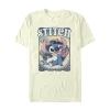 Novelty Mens Short Sleeve Stitch Graphic T-shirt In White
