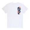 Novelty Mens Short Sleeve Stitch Graphic T-shirt In White