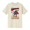 Novelty Mens Short Sleeve Superman Graphic T-shirt In White