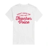 Novelty Mens Short Sleeve Teacher Graphic T-shirt In White