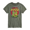 Novelty Mens Short Sleeve Teenage Mutant Ninja Turtles Valentine's Day Graphic T-shirt In Green