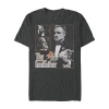 Novelty Mens Short Sleeve The Godfather Graphic T-shirt In Black
