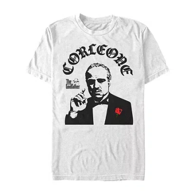 Novelty Mens Short Sleeve The Godfather Graphic T-shirt In White