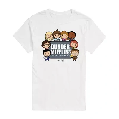 Novelty Mens Short Sleeve The Office Graphic T-shirt In White